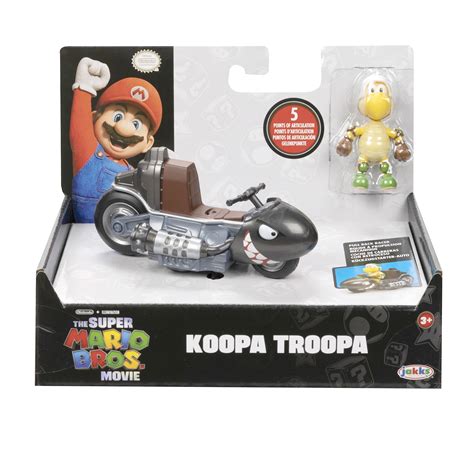 Super Mario Bros. Movie Pull Back Racers 2.5 inch Koopa Troopa Figure & Vehicle - Walmart.com