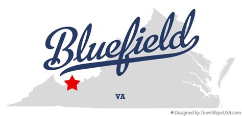 Map of Bluefield, VA, Virginia