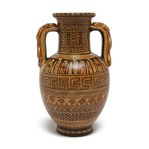 Greek Amphora Vase - Geometric Pattern – The Getty Store