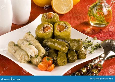 Dolma-Stuffed Vegetables stock photo. Image of fork, herbs - 13287062