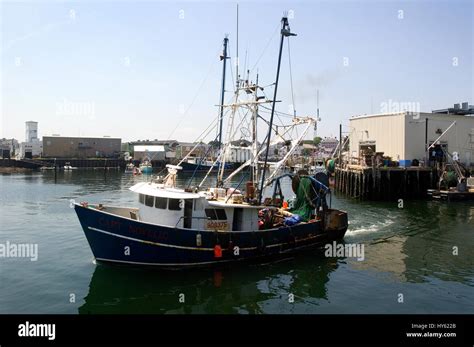 Commercial fishing boats in Gloucester Harbor, Massachusetts Stock Photo - Alamy