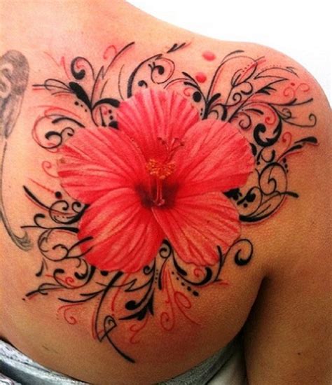 Hawaiian Flower Tattoosteulugar