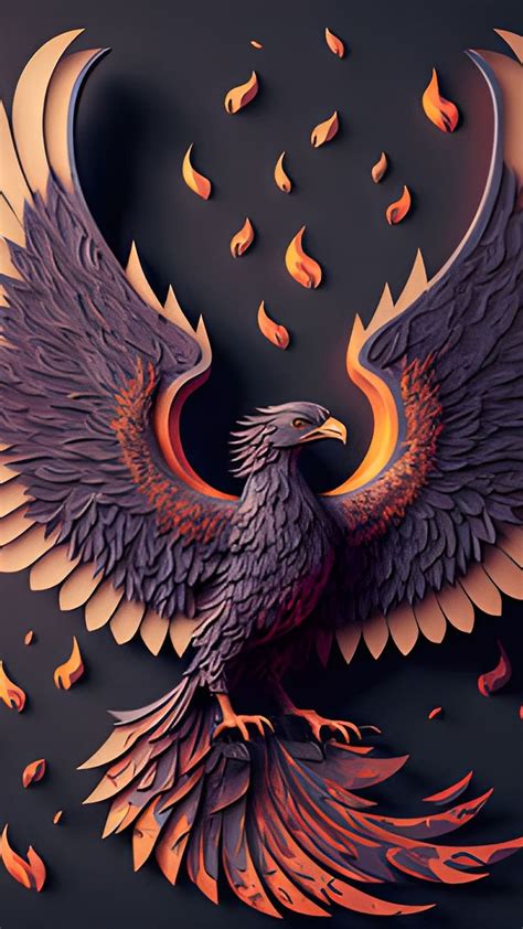 Phoenix Bird, Dark Wings, immortal bird, fire effect, animated, HD phone wallpaper | Peakpx