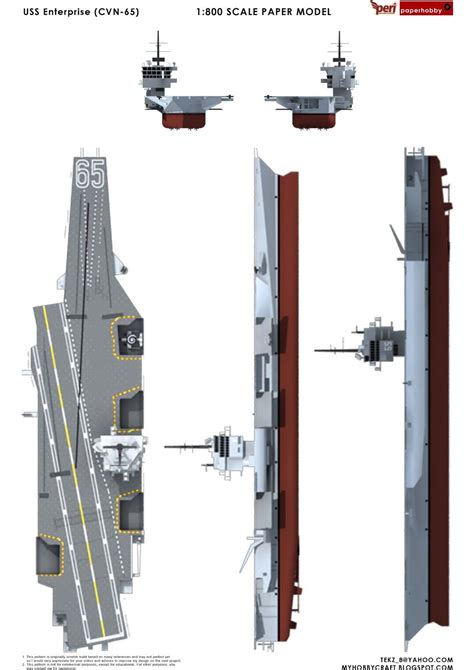 USS Enterprise (CVN-65) Model 1:800 Scale