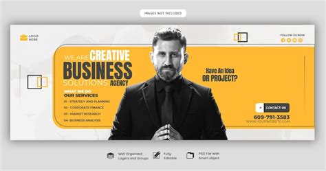 Free PSD | Digital marketing agency and corporate Facebook cover template