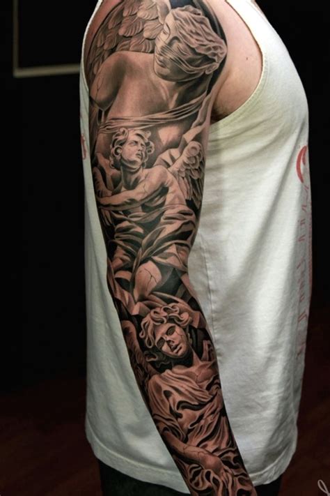 Med Tech. Запись со стены. | Angel sleeve tattoo, Tattoo sleeve men, Angel tattoo designs