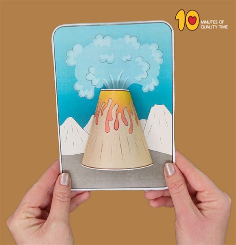 3D Volcano Craft – 10 Minutes of Quality Time