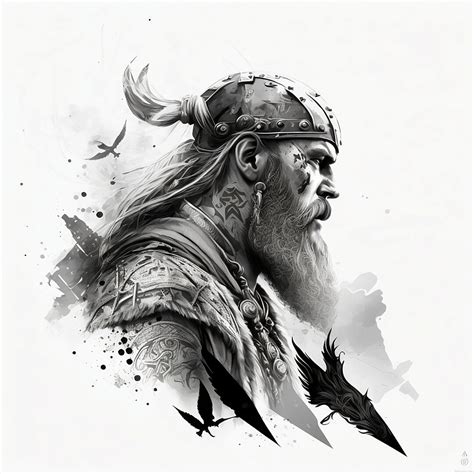 Viking Tattoo Design White Background PNG File Download High Resolution ...