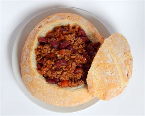 Chili in a Bread Bowl - Cooking is Messy