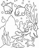 Sea Life Coloring Page For Kids 8998206 Vector Art At Vecteezy sketch template
