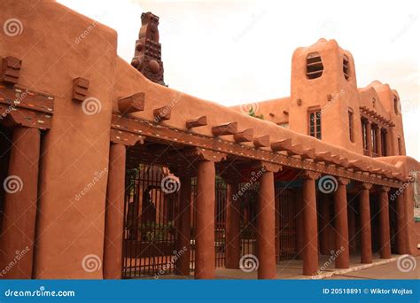 Santa Fe Adobe Architecture Stock Image - Image: 20518891