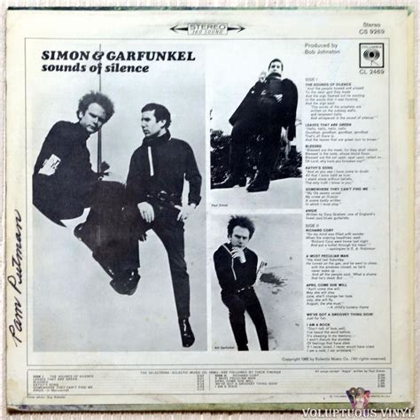 Simon & Garfunkel ‎– Sounds Of Silence (1966) Vinyl, LP, Album, Stereo – Voluptuous Vinyl Records