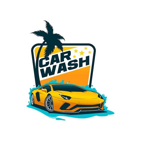 Car wash logo template | Premium Vector