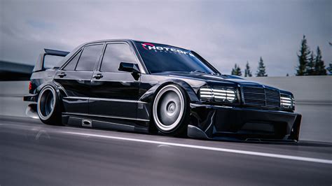 Hotcars Render 1990 Mercedes Benz 190E EvoII Restomod Render