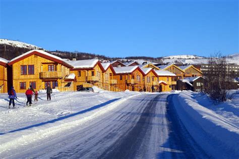 Snowy village in Norway stock photo. Image of roadway - 3981852