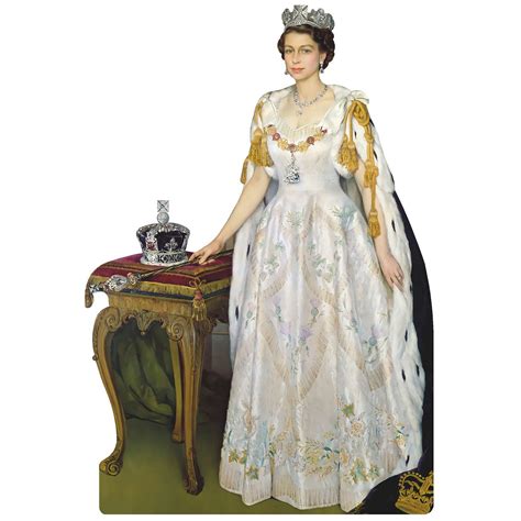 10529 Queen Elizabeth II Coronation Robes 1950s Cardboard Cutout ...