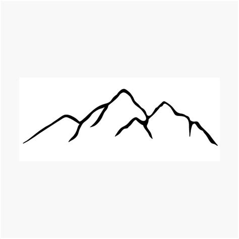 "Mountain Range Outline" Photographic Print for Sale by Erinmoran ...