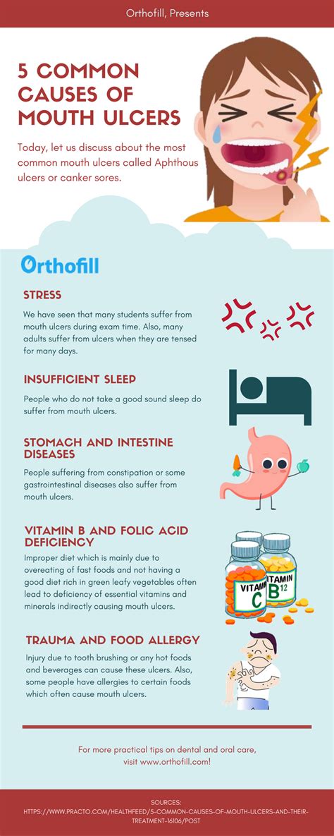 5 Common Causes of Mouth Ulcers. Dental Infographics to make you more ...