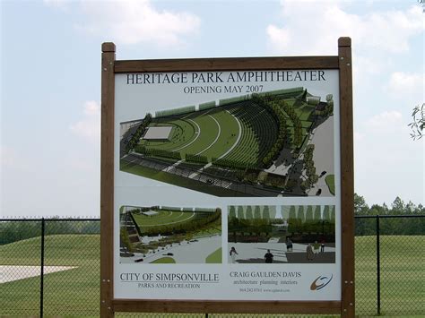 2007 Sign for Heritage Park Amphitheater, Simpsonville, SC… | Flickr