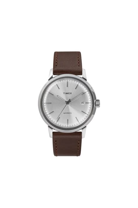 Timex Marlin® Automatic 40mm Leather Strap Watch | Urban Outfitters