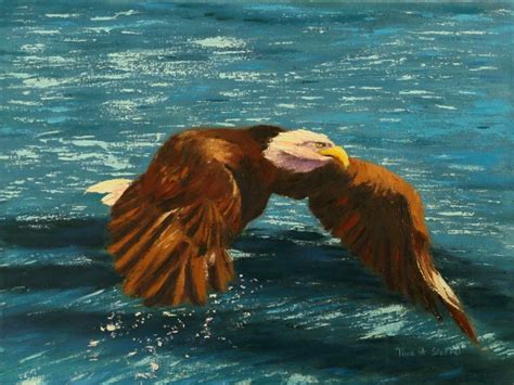 Soaring Water Eagle - Tinas Fine Arts