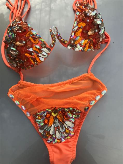 Orange delight set , Wirebras with monokinis | Trinidad carnival monday wear, Carnival outfits ...