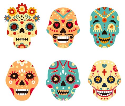 Premium Vector | Illustration death skull tattoo mexican decoration ...