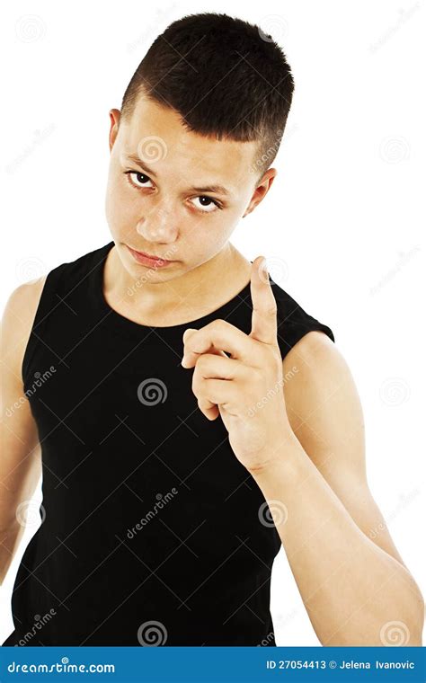 Angry Young Man Pointing His Finger Stock Image - Image of furious ...