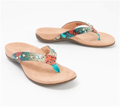 Vionic Embellished Thong Sandals - Lucia - QVC.com