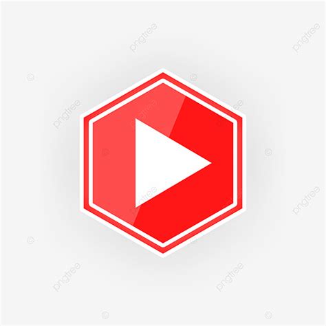 Hexagonal Youtube Logo Template Download on Pngtree