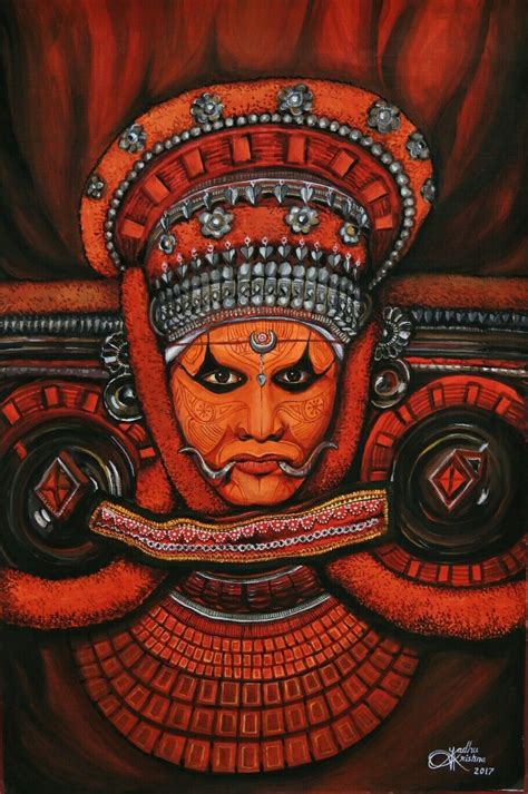 #theyyam #acrylicpainting #keralaGodsOwnCountry | Buddha art painting, Geometric art prints ...