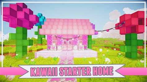 Minecraft: Timelapse "Kawaii Starter Home" - YouTube