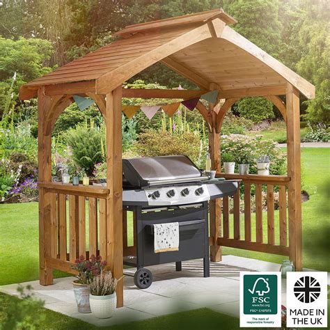 Anchor Fast 6ft 7"x 4ft 1" (2 x 1.25m) Pine Wood BBQ Gril...