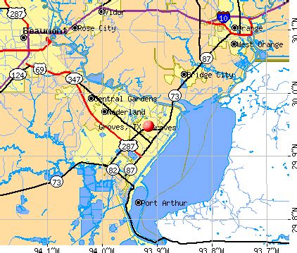 Groves, Texas (TX 77619, 77642) profile: population, maps, real estate, averages, homes ...