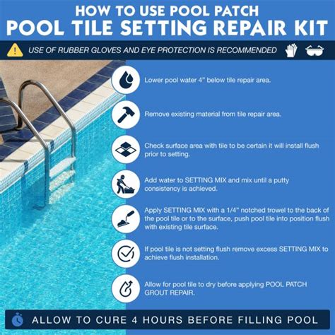 Swimming Pool Tile Setting Repair Kit | DIY Pool Tile Repair Products