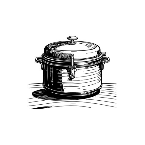 Premium Vector | Vintage pressure cooker vector illustration