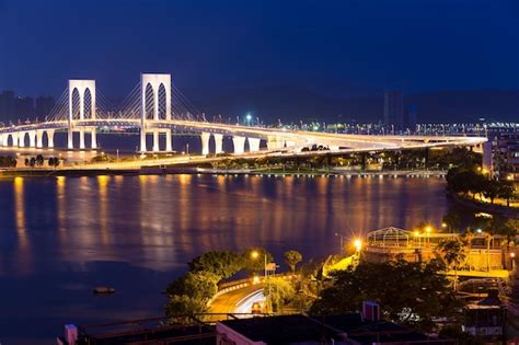 Premium Photo | Macao skyline at night