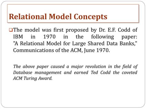 PPT - The Relational Data Model and Relational Database Constraints ...