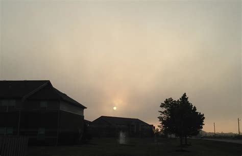 Eerie Yellow Sunrise August 29, 2013 [Stellar Neophyte Astronomy Blog]