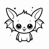 Bat Drawing Coloring sketch template