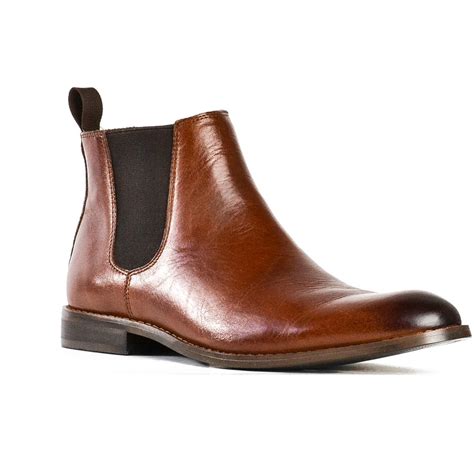 Bata Men's Ascott Leather Dress Boots - Brown | BIG W