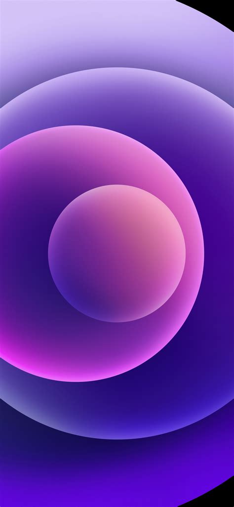 New iPhone 12 / 12 Mini Orbs Purple (Light) - Wallpapers Central