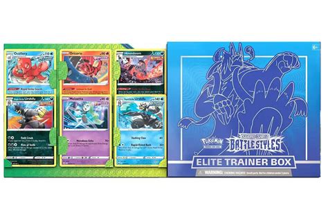 Pokémon TCG Sword & Shield Battle Styles Elite Trainer Box Rapid Strike (with Bonus Cards) - MX