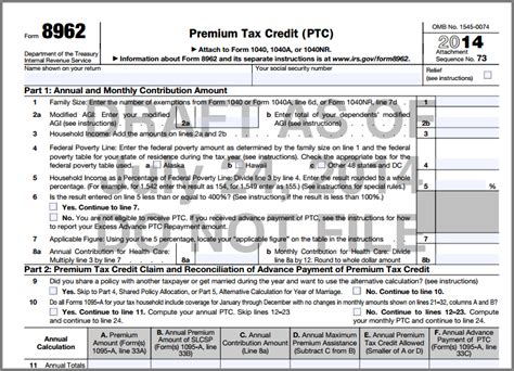 How To Fill Out Tax Form 8962 | amulette