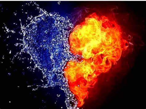 agua y fuego - Búsqueda de Google | Fire heart, Fire art, Flame art