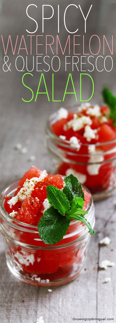 Spicy Watermelon And Queso Fresco Salad