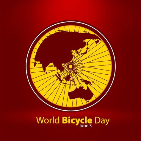 Premium Vector | World bicycle day sticker logo