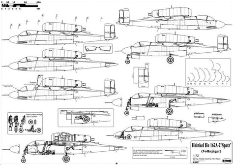 Heinkel He 162 Scale Drawing