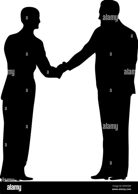 handshake silhouette vector Stock Vector Image & Art - Alamy