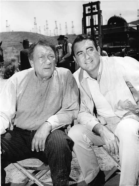 Father & son. Actor, Victor McLaglen & director, Andrew McLaglen on the set of Have Gun, Will ...